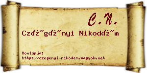 Czégényi Nikodém névjegykártya